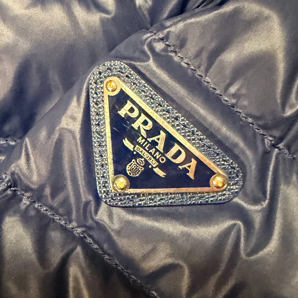 Prada Navy Quilted Puffer Jacket - Picture 3 of 9